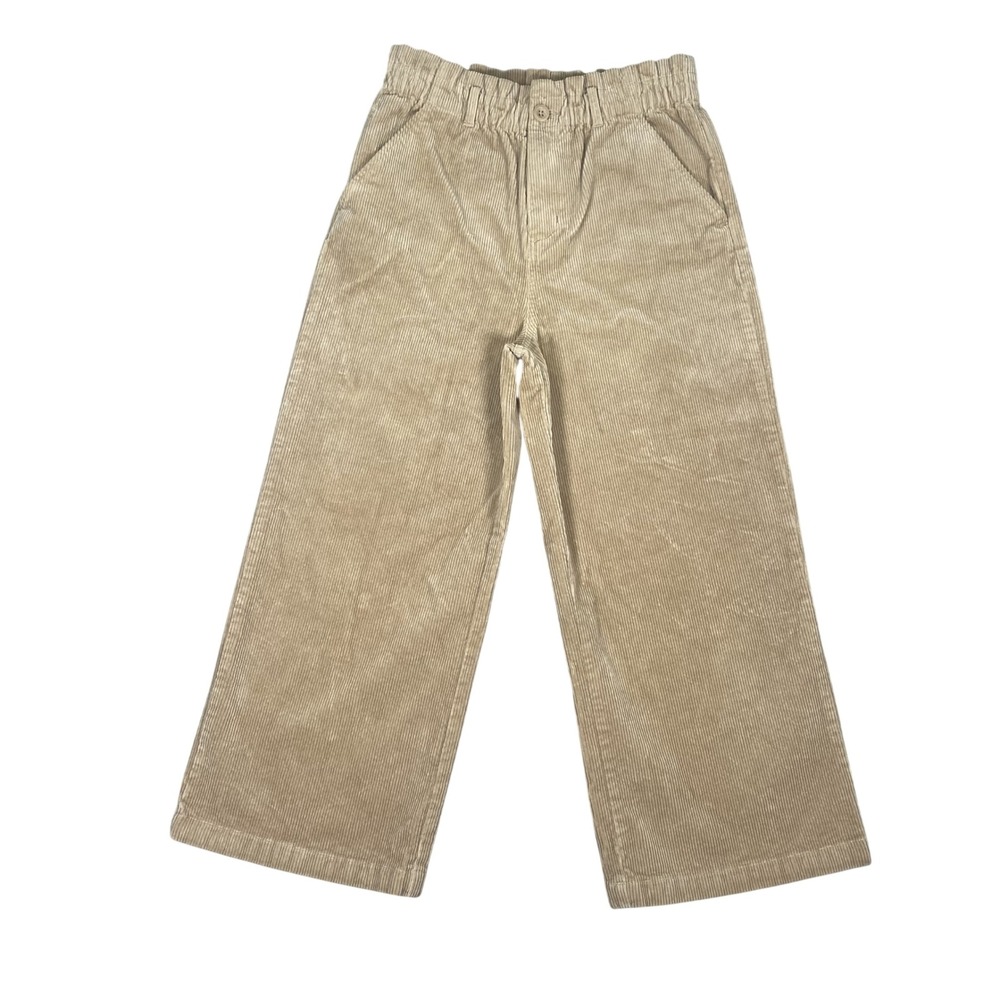 Polo Ralph Lauren Corduroy Pants Girls Size 16 Tan Beige Wide Leg Stretch Pony
